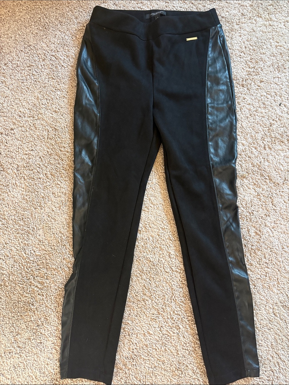 Marc New York Black Slim Pants with Logo Tag